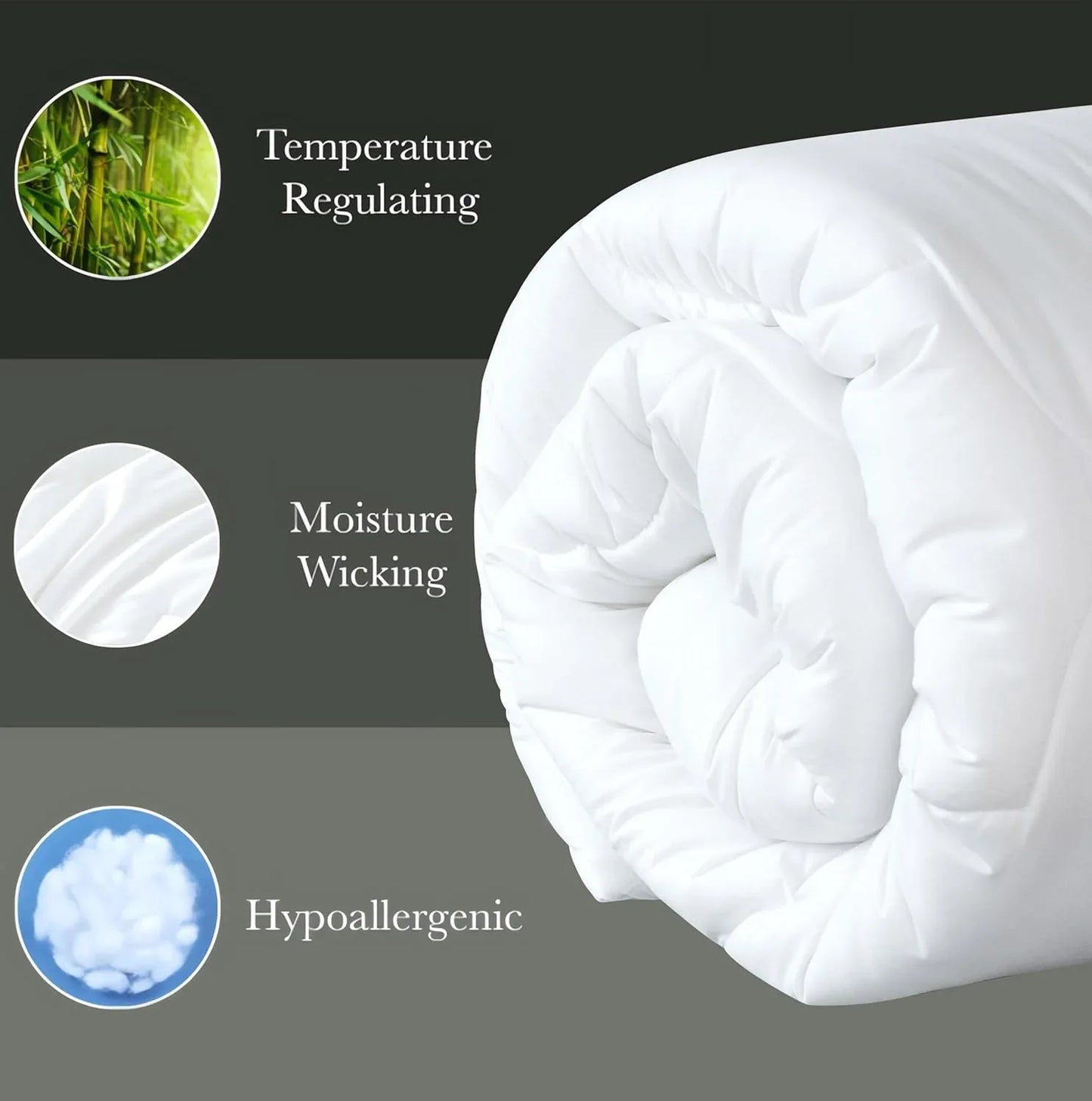 Ultra-Warm Bamboo-Blend Winter Quilt 500GSM - Hypoallergenic, Breathable & Dust-Mite Resistant Quilt - Mekamart Australia