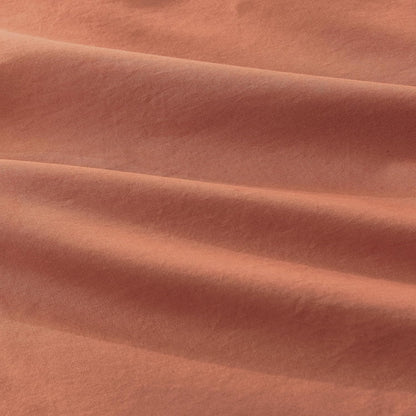 100% Vintage Washed Cotton Fitted Sheet Combo Set – 100% Natural Cotton, Ultra Soft & Breathable – Includes Fitted Sheet & Pillowcases – Machine Washable (Brick, Double)