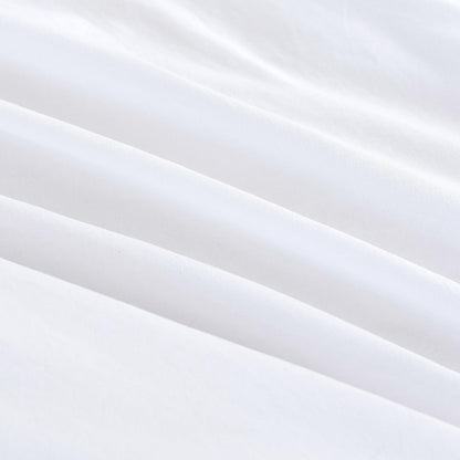 Vintage Washed Microfibre Quilt Cover Set (White, Double)