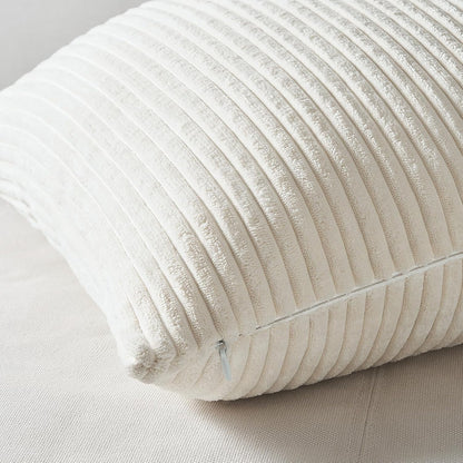 Corduroy Velvet Cushion Covers - Soft Velvet Fabric with Hidden Zipper - Stylish Mix of Beige Shades, 45cm x 45cm (Pack of 4)