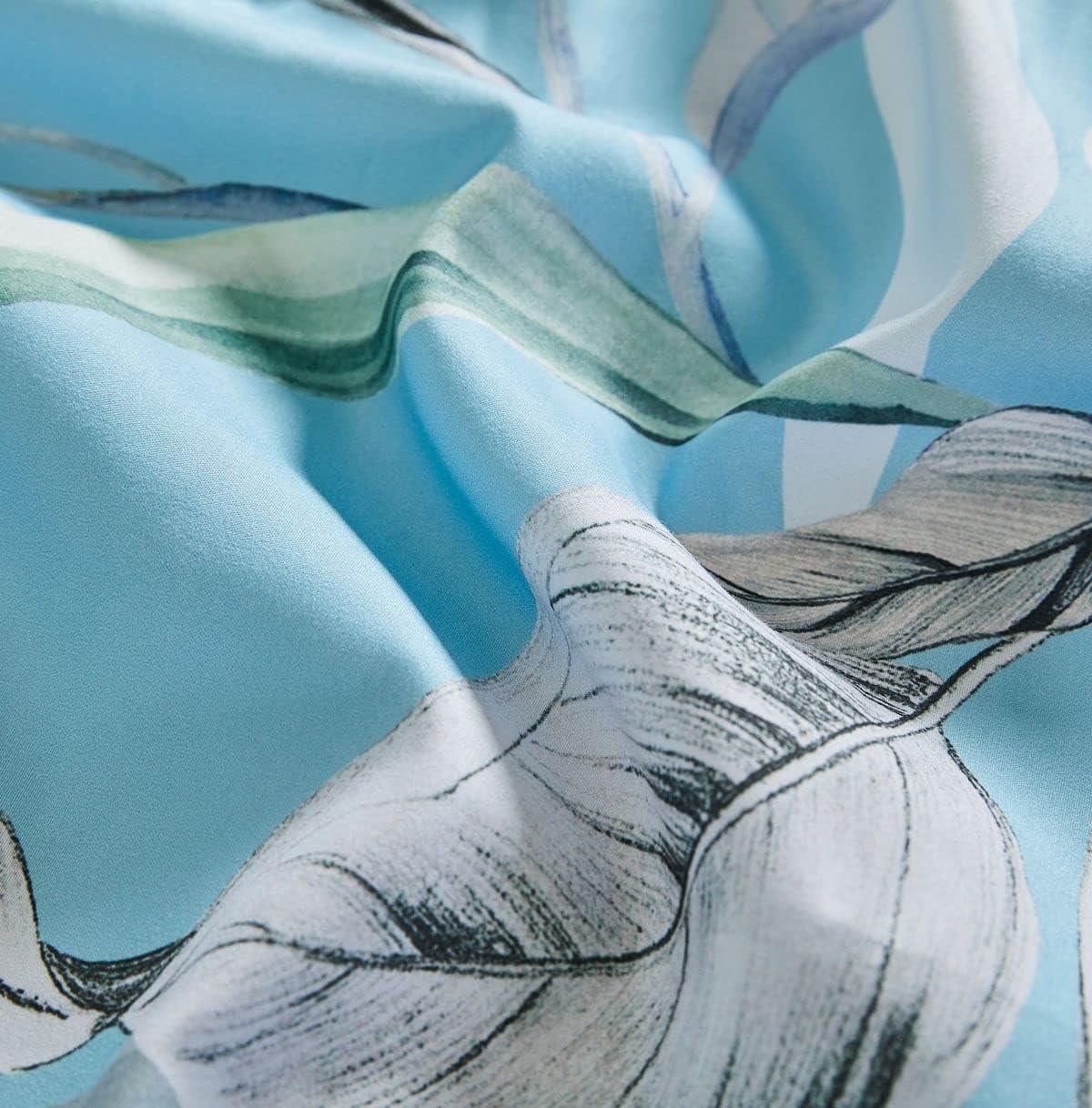 Botanical Microfibre Quilt Cover Set (3Pcs) - Sarah - Queen Size - Mekamart Australia