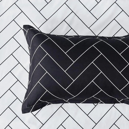 Print Microfibre Quilt Cover Set (3Pcs) - Ultra Soft, Comfy, Luxurious Duvet Cover with Zipper Closure - Elegant Design Quilt Cover Set for Bedding - Glen - King Size - Mekamart Australia