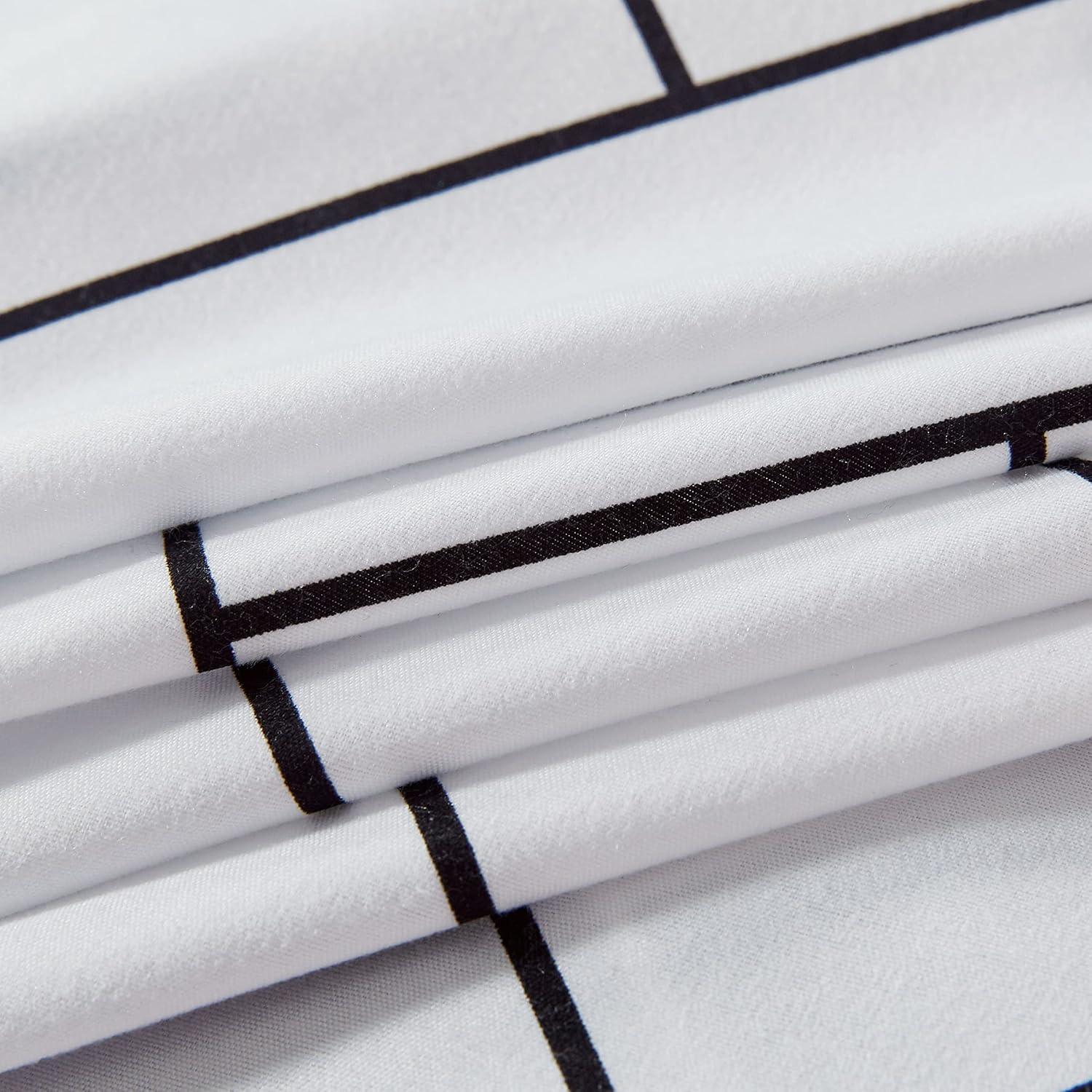 Print Microfibre Quilt Cover Set (3Pcs) - Ultra Soft, Comfy, Luxurious Duvet Cover with Zipper Closure - Elegant Design Quilt Cover Set for Bedding - Glen - King Size - Mekamart Australia