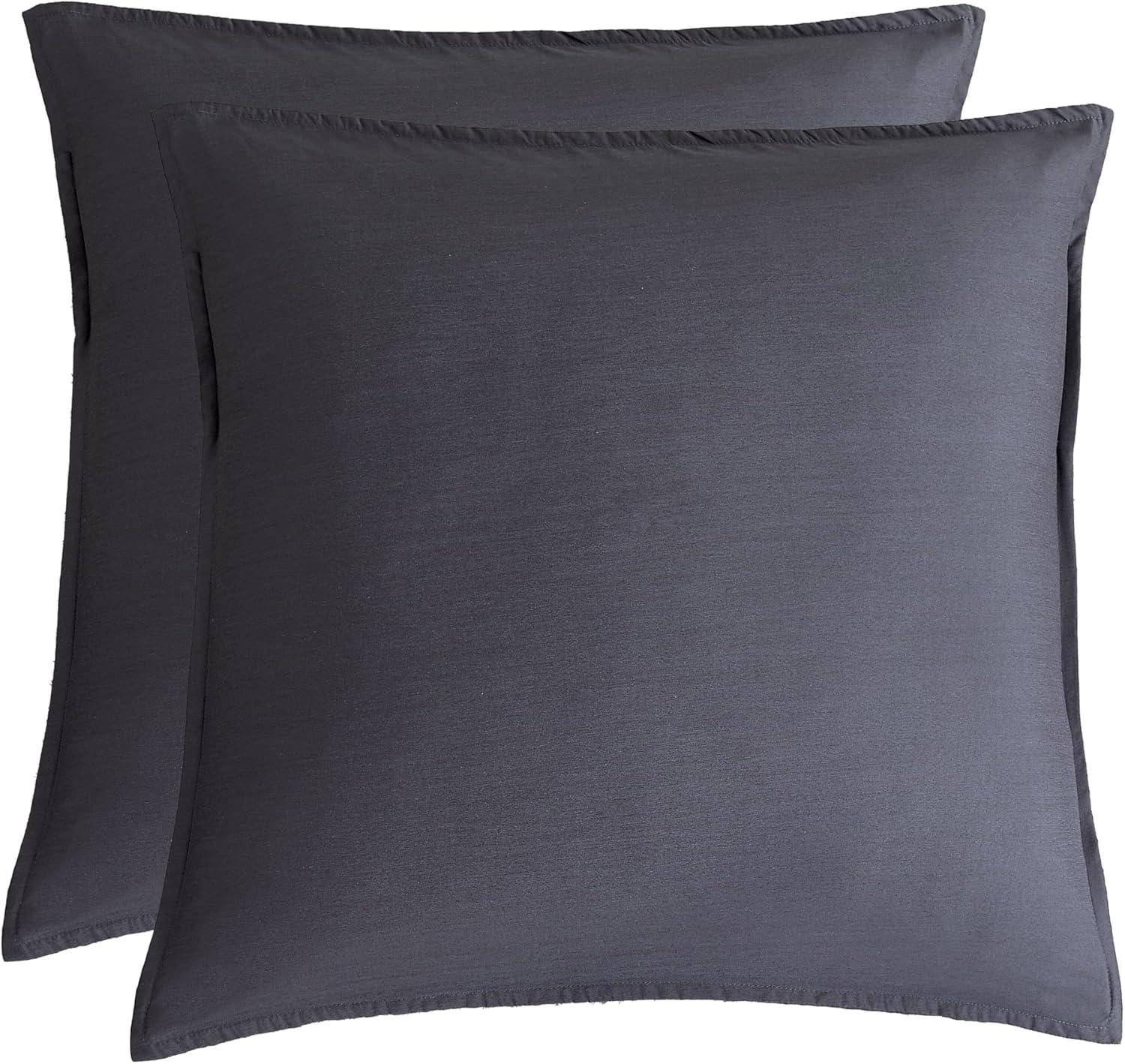 Bamboo Microfibre European Pillowcase x2 (one pair) - Charcoal - Mekamart Australia