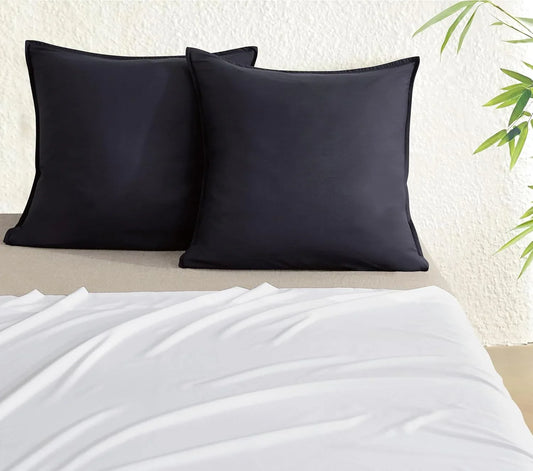 Bamboo Microfibre European Pillowcase x2 (one pair) - Charcoal - Mekamart Australia