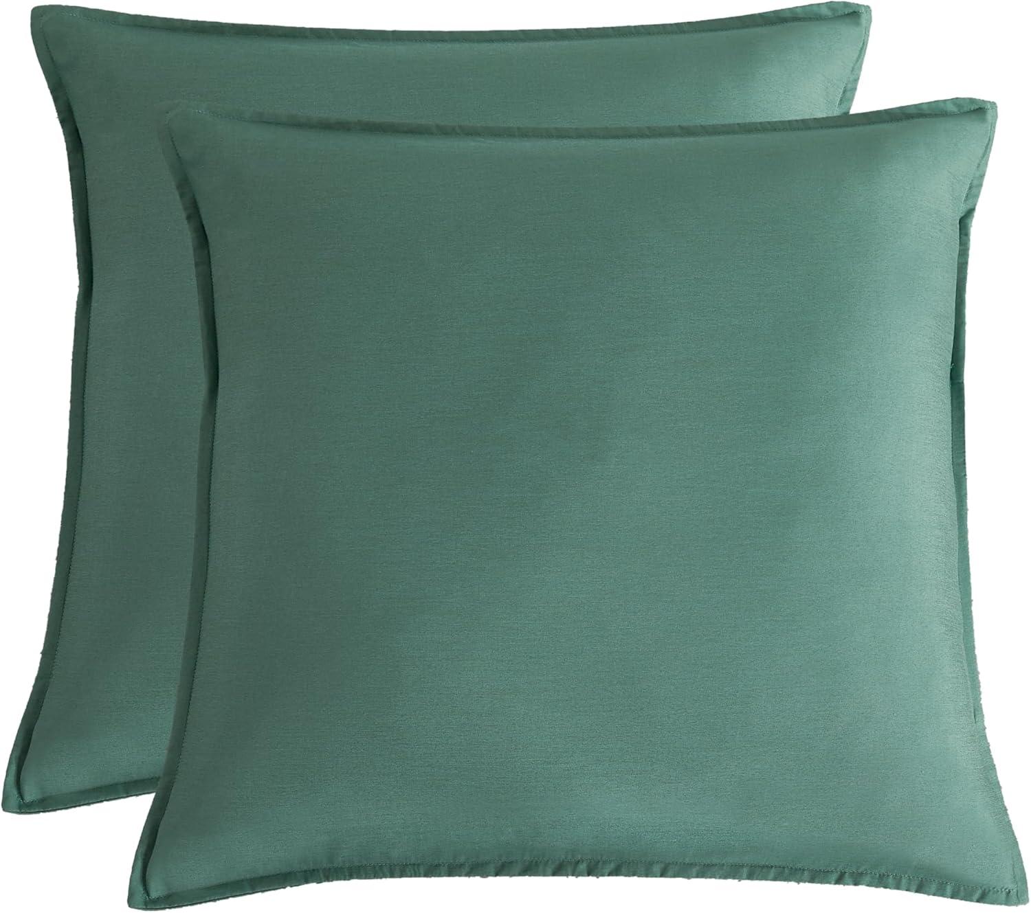 Bamboo Microfibre European Pillowcase x2 (one pair) - Green - Mekamart Australia