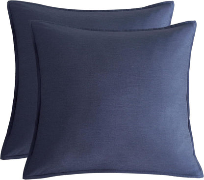 Bamboo Microfibre European Pillowcase x2 (one pair) - Navy - Mekamart Australia