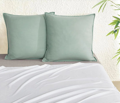 Bamboo Microfibre European Pillowcase x2 (one pair) - Sage Green - Mekamart Australia