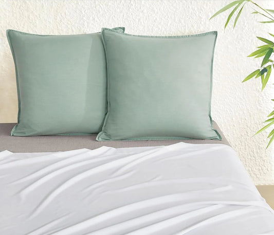 Bamboo Microfibre European Pillowcase x2 (one pair) - Sage Green - Mekamart Australia