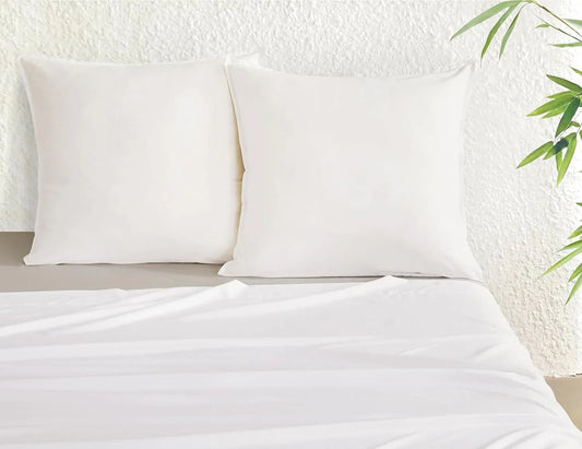 Bamboo Microfibre European Pillowcase x2 (one pair) - White - Mekamart Australia