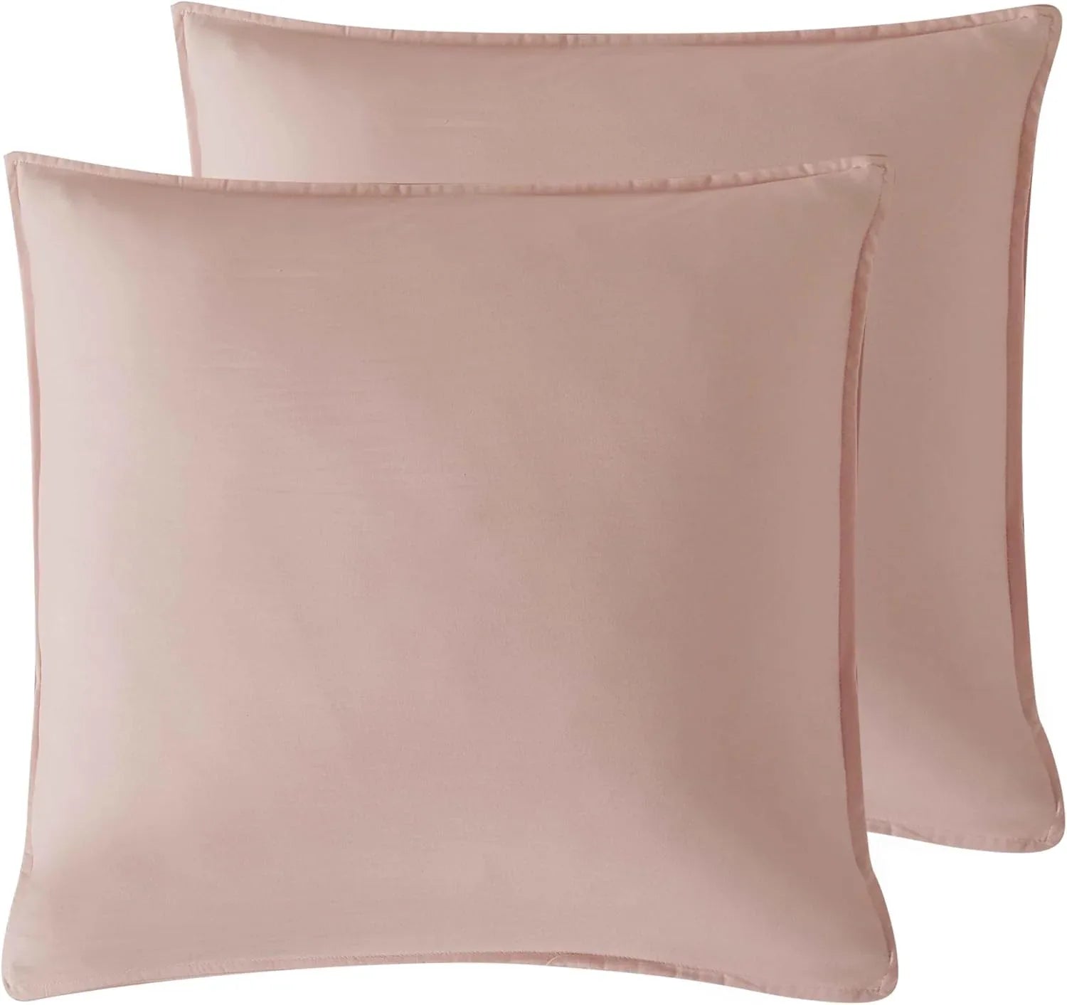 Twin Pack Vintage Washed Microfibre European Pillowcase (Pink, Square) - Mekamart Australia