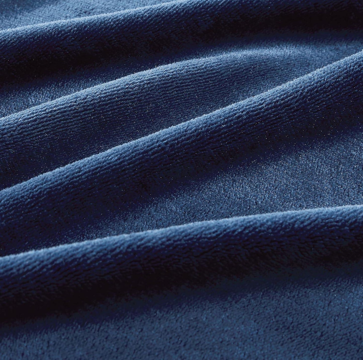 Teddy Sherpa Twin-Pack European Pillowcases - Soft Reversible Velvet & Sherpa Cushion Covers - Machine Washable with Zipper Closure - 65x65cm - Navy Blue - Mekamart Australia