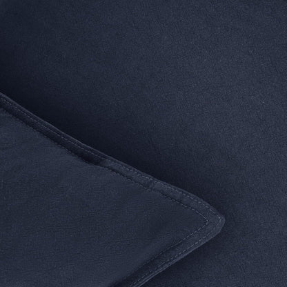 Linen Cushion Covers - 30% Linen 70% Cotton Blend, Soft & Breathable with Hidden Zipper Design - Navy Blue, 30cm x 50cm (Twin Pack)