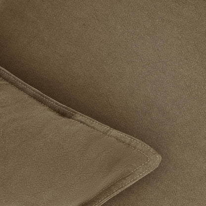 Linen Cushion Covers - 30% Linen 70% Cotton Blend, Soft & Breathable with Hidden Zipper Design - Tan, 30cm x 50cm (Twin Pack)