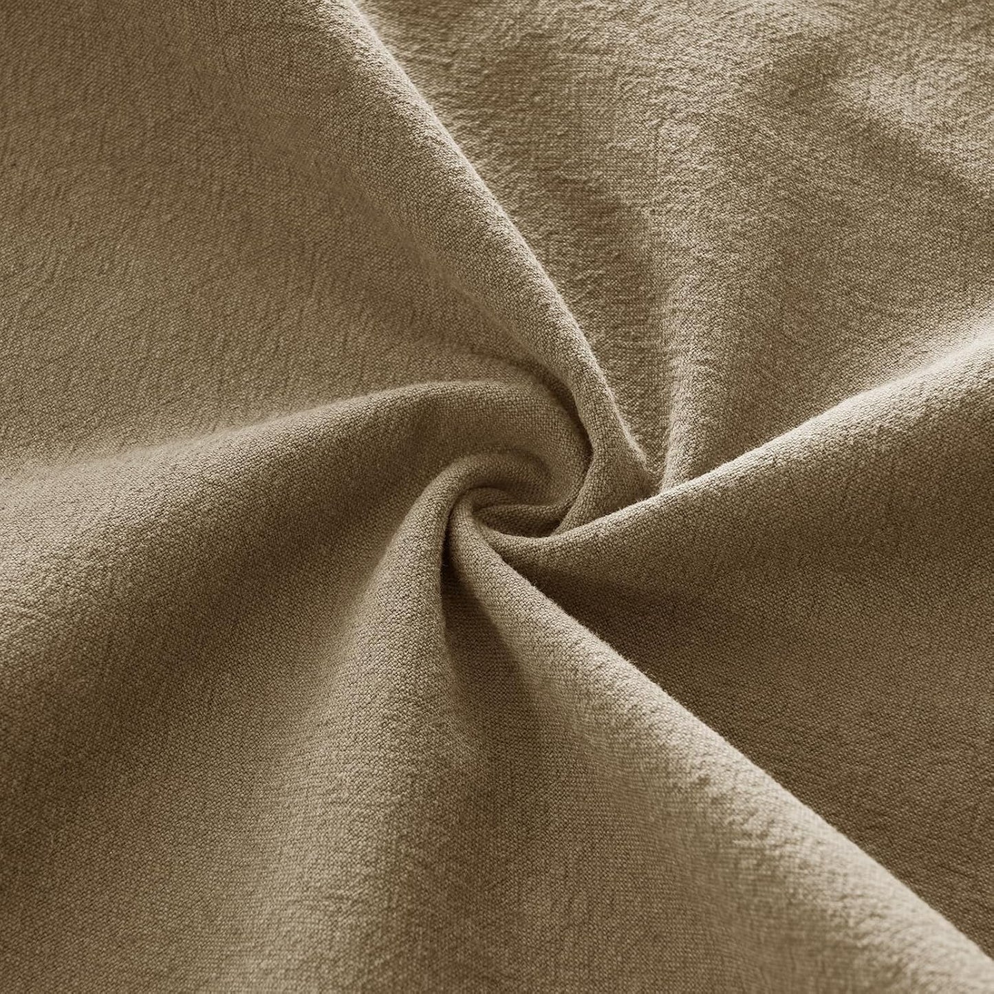 Linen Cushion Covers - 30% Linen 70% Cotton Blend, Soft & Breathable with Hidden Zipper Design - Tan, 45cm x 45cm (Twin Pack)