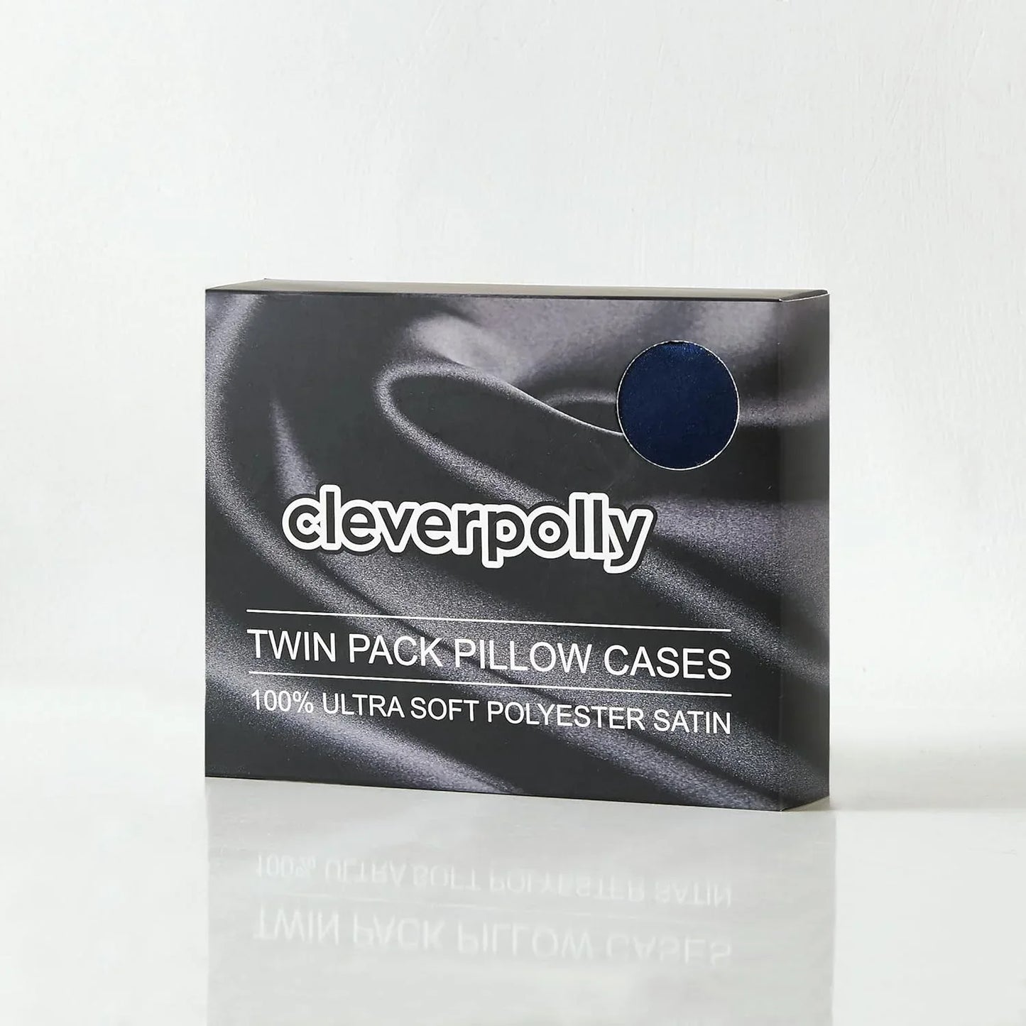 Satin Pillowcases - Silky Soft Polyester Satin with Zipper Closure - Navy Blue, 48cm x 73cm (Twin Pack) - Mekamart Australia
