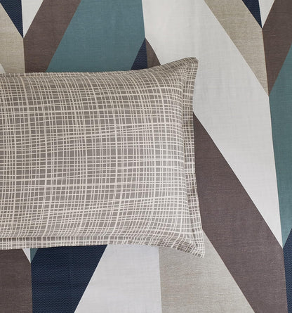 100% Cotton Oliver Reversible Printed Quilt Cover Set - Super King Size