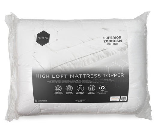 2000GSM STANDARD MICROFIBRE MATTRESS TOPPER - SINGLE