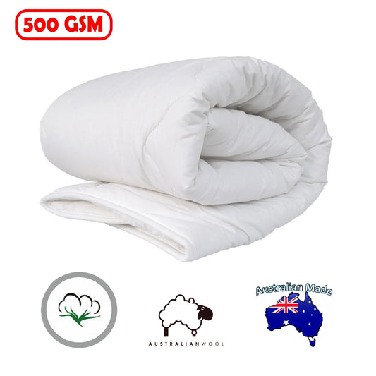 500GSM Australian Wool Quilt Cot Size - Mekamart Australia
