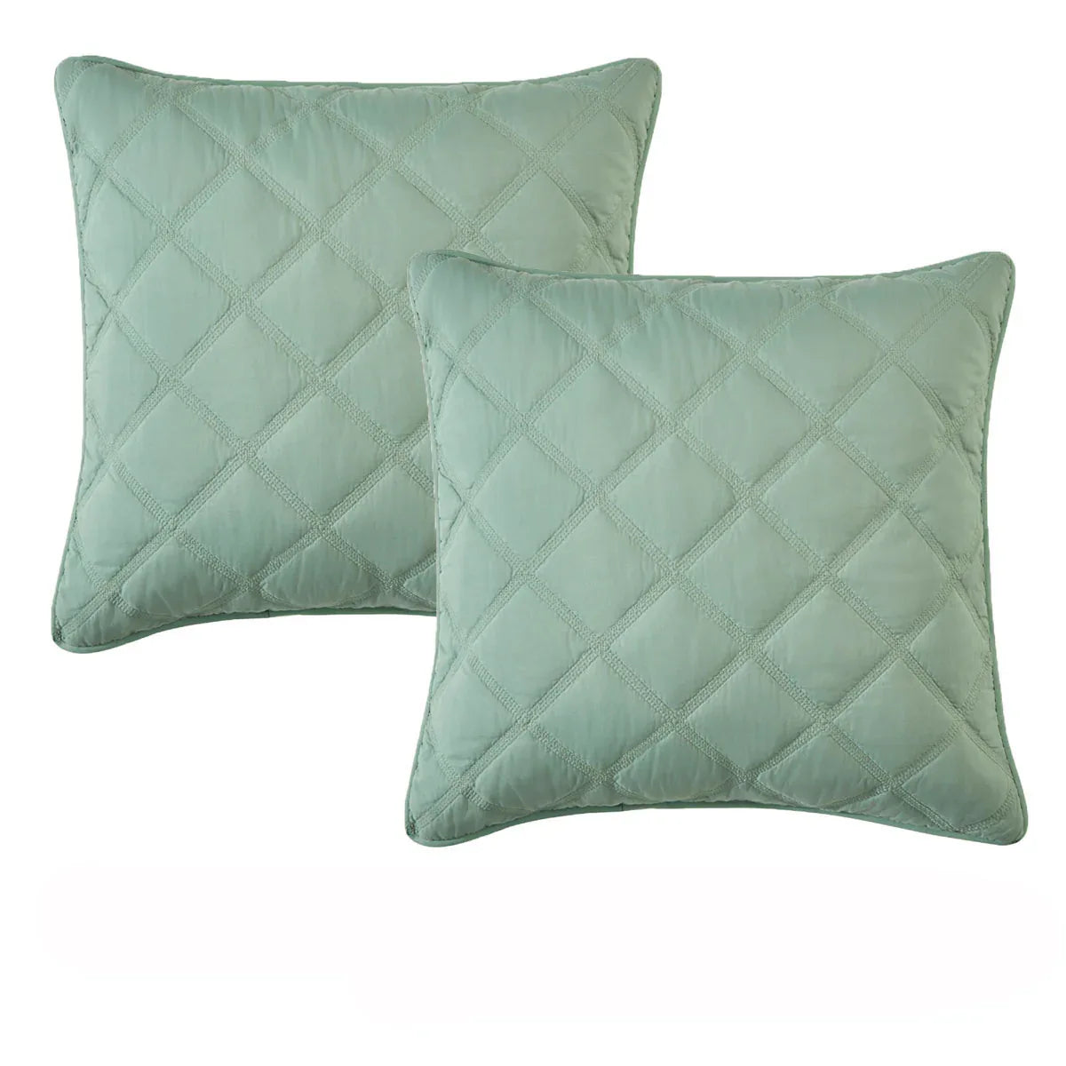 Bianca Pair of Barclay Olive European Pillowcases 65 x 65cm - Mekamart Australia