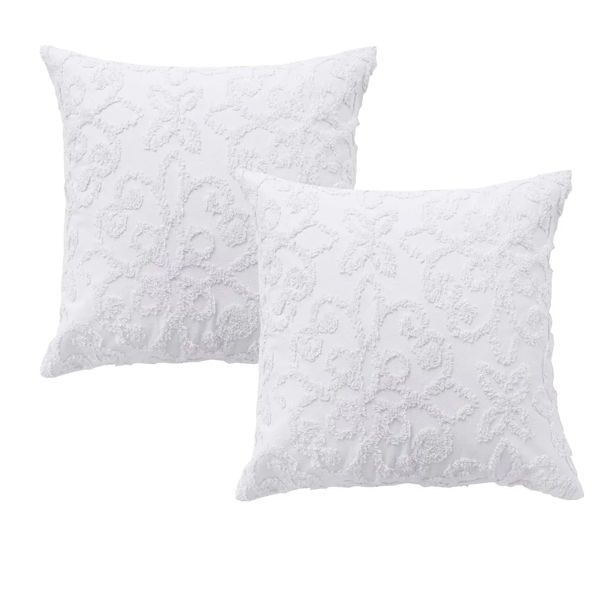 Bianca Pair of Ella White European Pillowcases 65 x 65cm - Mekamart Australia