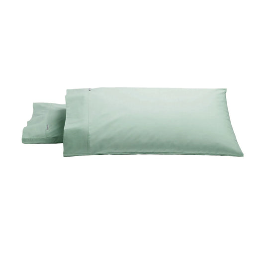 Bianca Pair of Heston Cotton Percale King Pillowcases Sage - Mekamart Australia