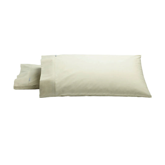 Bianca Pair of Heston Cotton Percale King Pillowcases Stone - Mekamart Australia