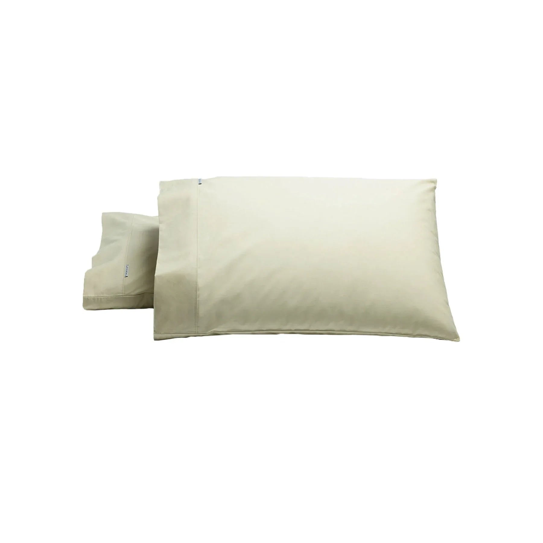 Bianca Pair of Heston Cotton Percale Standard Pillowcases Stone - Mekamart Australia