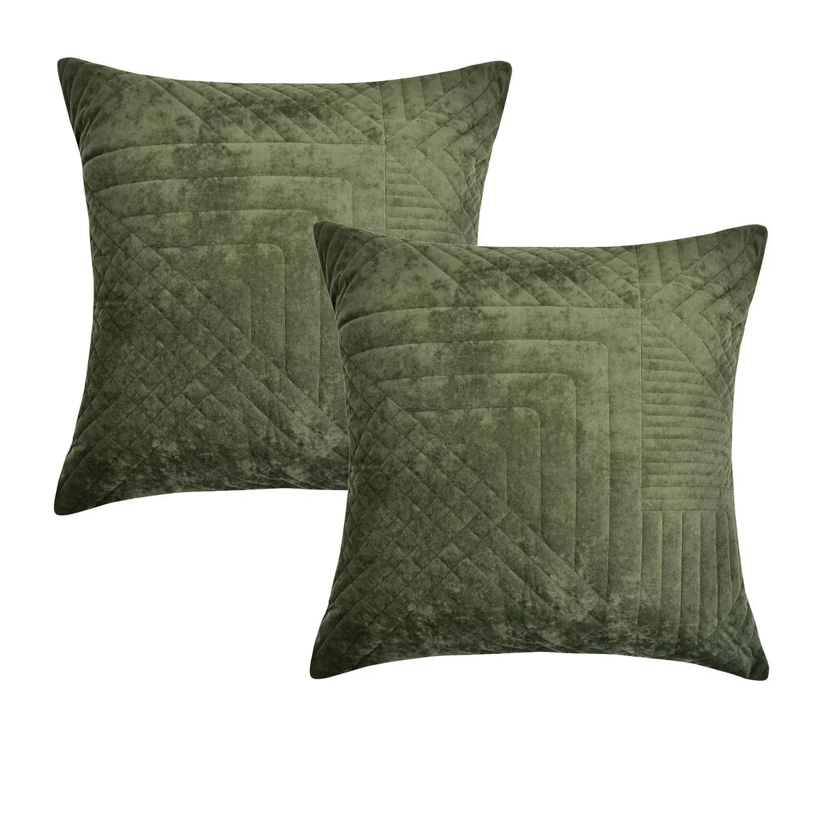 Bianca Pair of Navarro Olive European Pillowcases 65 x 65cm - Mekamart Australia