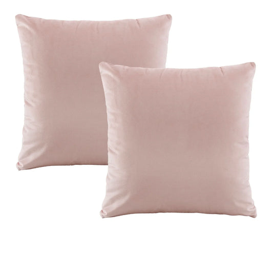 Bianca Pair of Vivid Coordinates Velvet Blush European Pillowcases 65 x 65 cm - Mekamart Australia