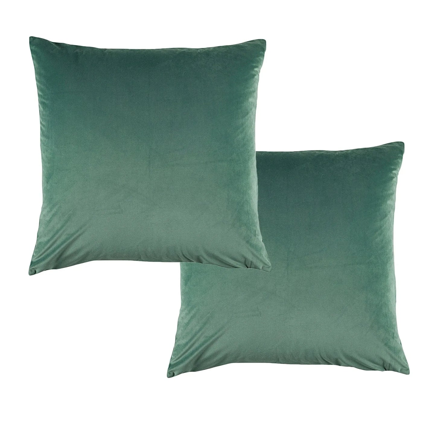 Bianca Pair of Vivid Coordinate Velvet Sage European Pillowcases 65 x 65 cm - Mekamart Australia