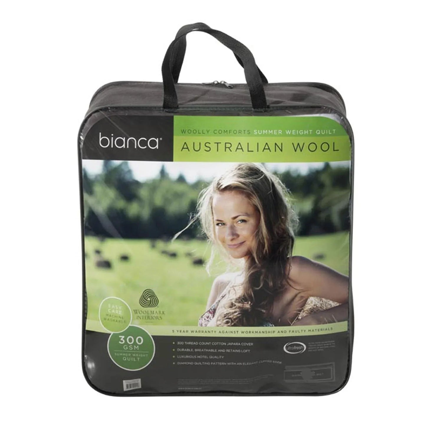 Bianca 300GSM Woolly Comforts Summer Wool Quilt Double - Mekamart Australia