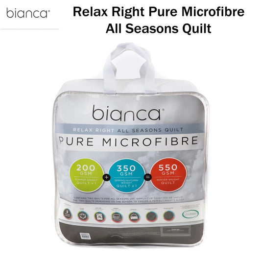 Bianca Pure Microfibre All Seasons Quilt King - Mekamart Australia