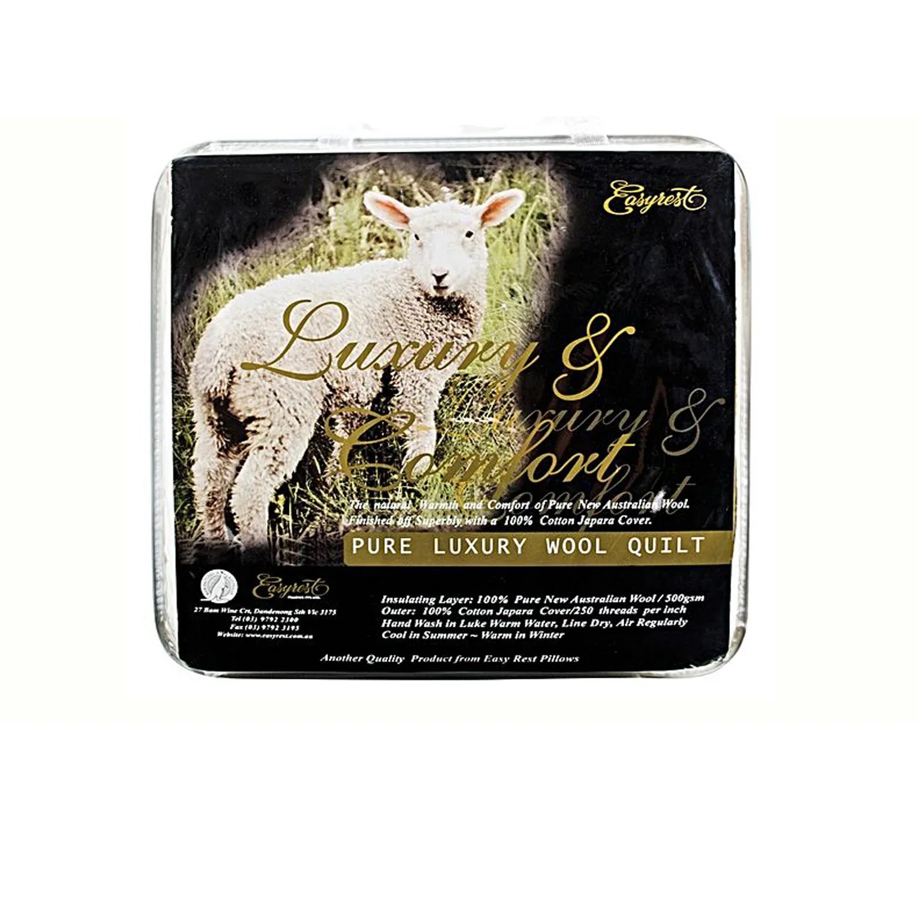 Easyrest 500GSM Winter Weight Australian Made Washable Wool Quilt King - Mekamart Australia