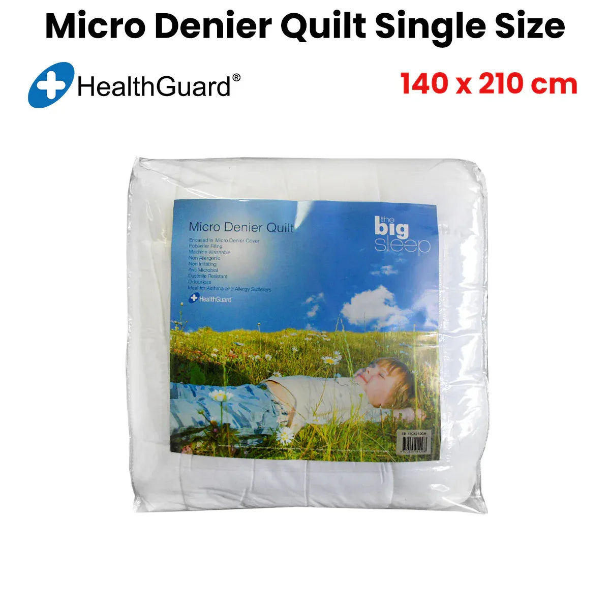 Big Sleep 300GSM Asthma and Allergy Sufferers Micro Denier Quilt Single - Mekamart Australia