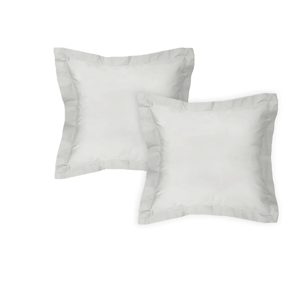 Algodon Pair of 300TC Cotton European Pillowcases Silver - Mekamart Australia