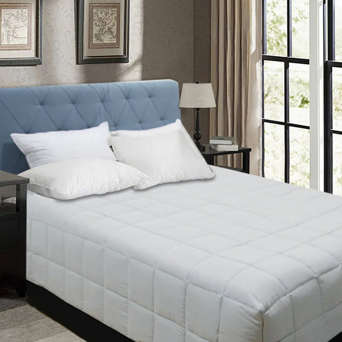 Shangri La Bamboo Blend Microfiber Box End Quilt Silver Single - Mekamart Australia