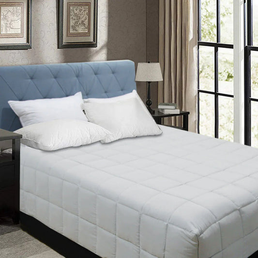 Shangri La Bamboo Blend Microfiber Box End Quilt Silver Single - Mekamart Australia