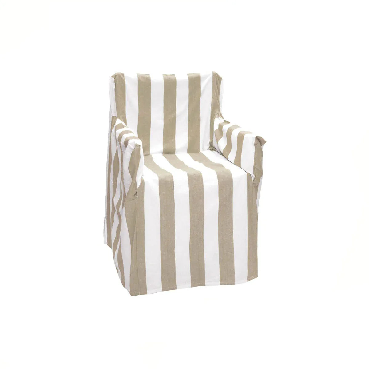 Rans Alfresco 100% Cotton Director Chair Cover - Striped Bleach Sand - Mekamart Australia