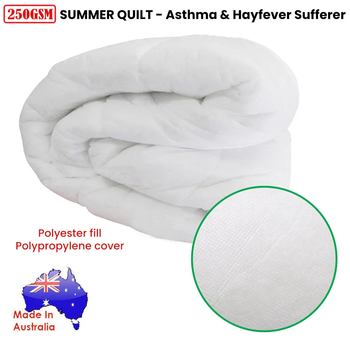 250GSM Australian Made Summer Quilt Double - Mekamart Australia