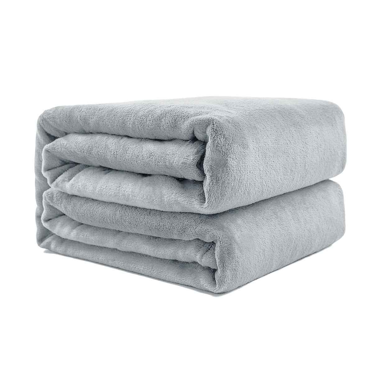 Super Soft Micro Flannel Plush Blanket Queen 220 x 240cm Cream