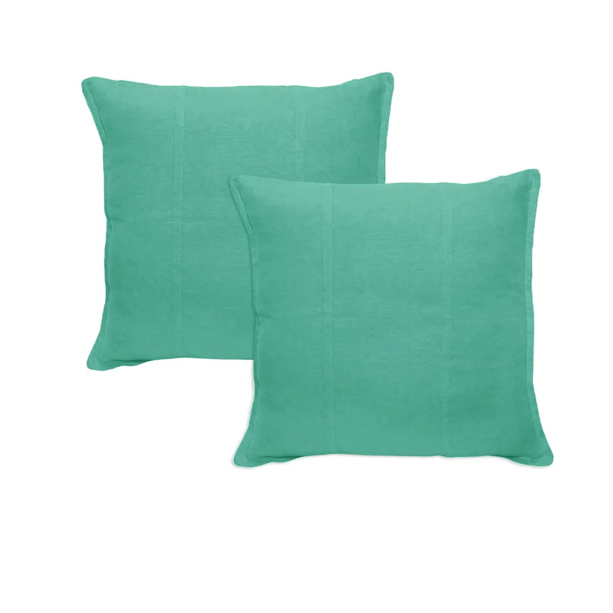 Pair of Pure Linen European Pillowcases Light Teal - Mekamart Australia