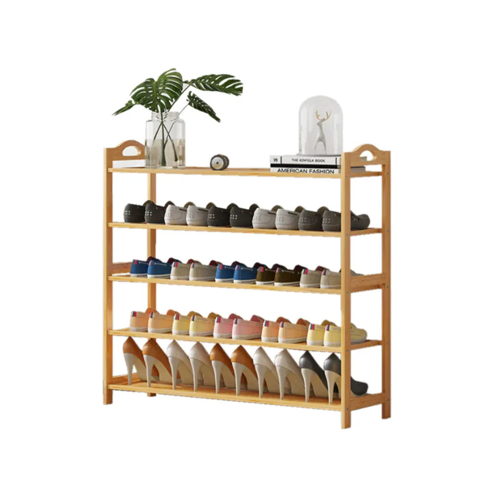 Multi-layers Bamboo Shoe Rack Storage Organizer Wooden Flower Stand Shelf(3 Layers) - Mekamart Australia