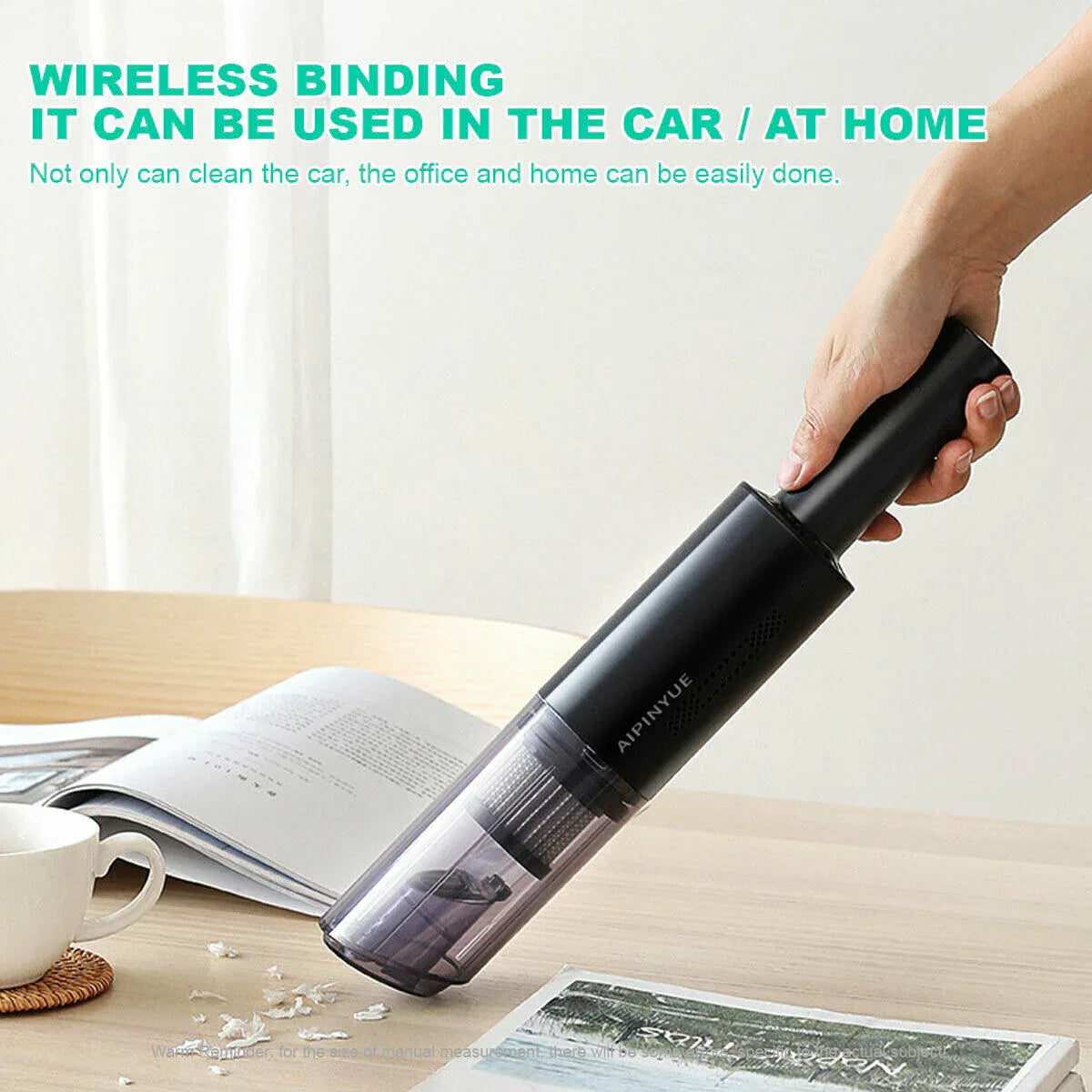 Wireless Charge 6000Pa Suction Powerful Portable Car Vacuum Cleaner Home Duster(White) - Mekamart Australia