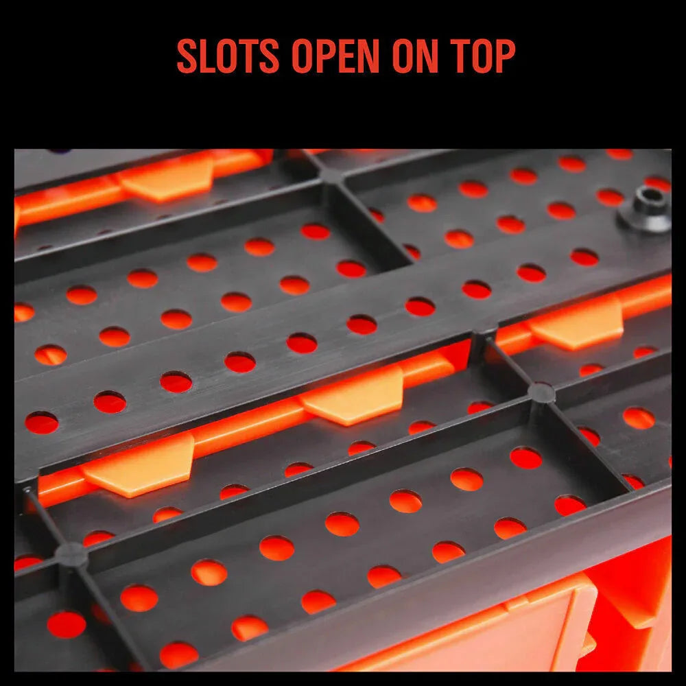 30 Bins Tool Storage Wall Mounted Organiser Parts Garage Workshop Box Heavy Duty - Mekamart Australia