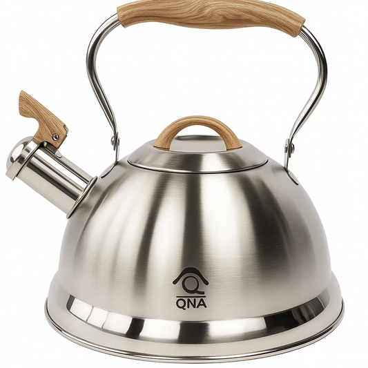 2.8L Whistling Kettle Stainless Steel Foldable Handle Camping Home Office Silver