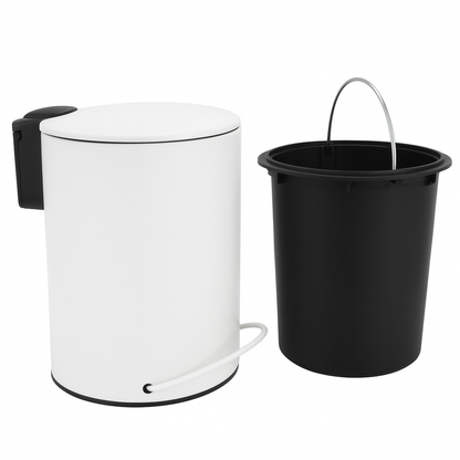 3L Soft Close Pedal Bin White