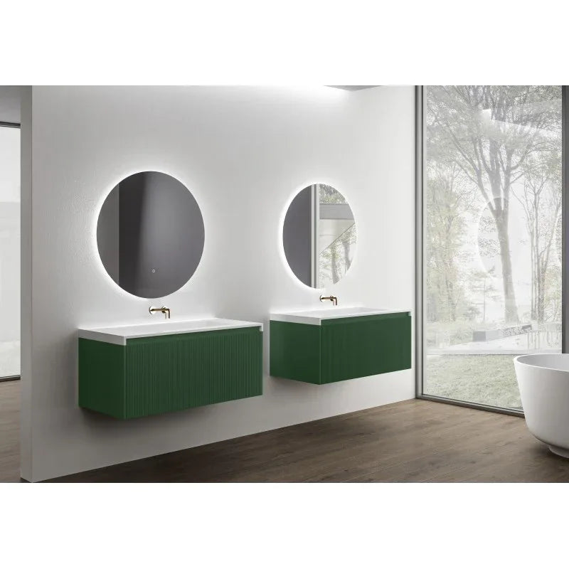 Rimini wall hung bathroom vanity 1000mm Rain Forest - Mekamart Australia