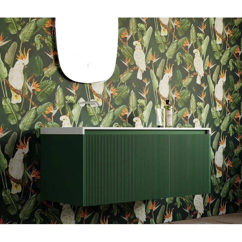 Rimini wall hung bathroom vanity 1200mm Rain Forest - Mekamart Australia