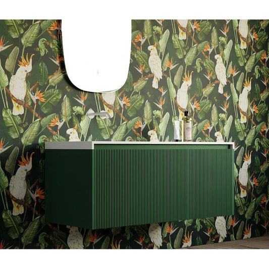 Rimini wall hung bathroom vanity 1200mm Rain Forest - Mekamart Australia